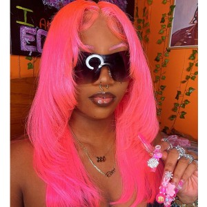 Pink Straight Lace Front Wig | BGMgirl