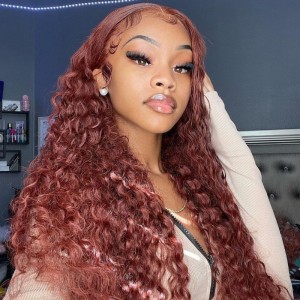 Water Wave #33 Copper Color Lace Front Wig | BGMgirl