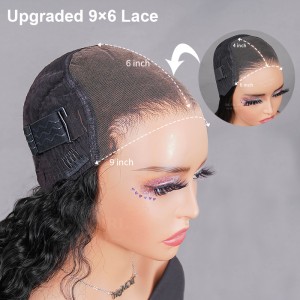 M-cap Water Wave 9x6 HD Lace Wear Go Glueless Wig Pre-Bleached Tiny Knots Pre-Plucked Natural Hairline | BGMgirl Hair