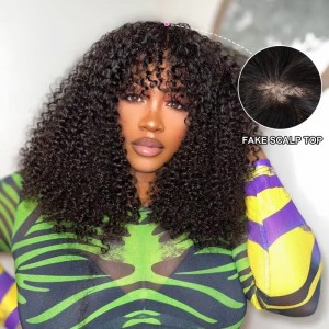 kinky curly wig wigs with bangs