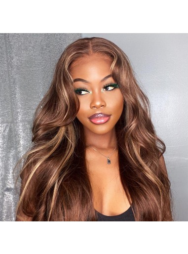 Highlight Color 13x4 Lace Front Body Wave 180% Wig Weekend Sale