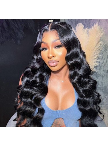 Pre-Bleached Body Wave Wear & Go Glueless HD Lace Closure 180% Density Wig Valentines Day Sale