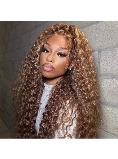Highlight Color 13x4 Lace Front Water Wave 180% Wig Weekend Sale