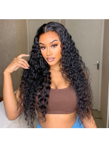 Water Wave Normal Knots Wear & Go Glueless 180% HD Lace Closure Wig Valentines Day Sale