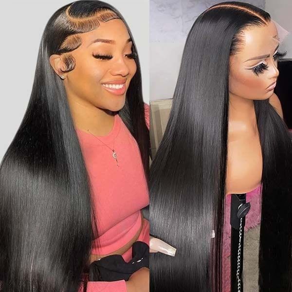 Straight 13*6 Lace Front Wig Real Human Hair Back 2 School Sale