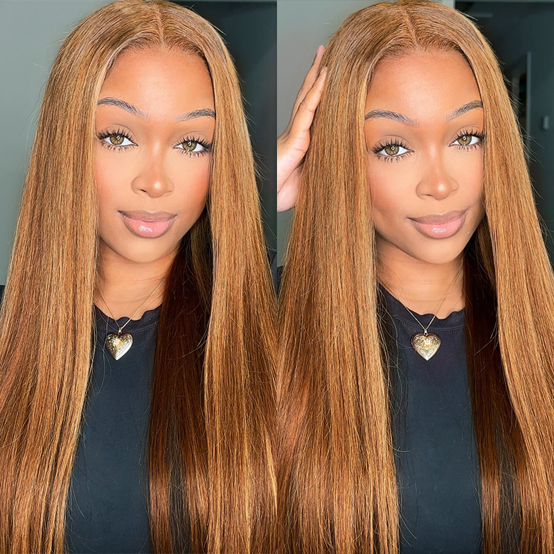 Ginger Straight Wear Go Wig 6x4 Lace Closure 180% Density Color Glueless Wig | BGMgirl Hair