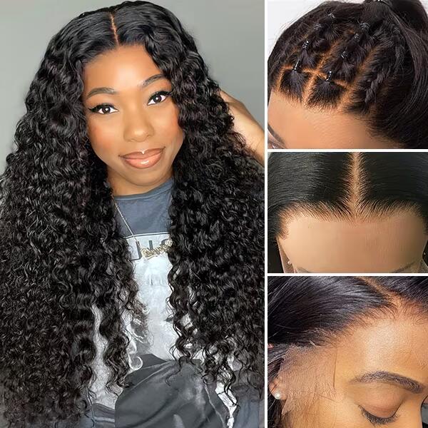 20 inch deep wave wig lace frontal