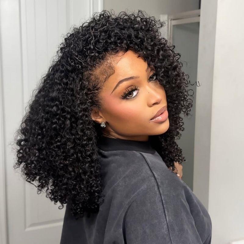 Kinky Curly Half Wig