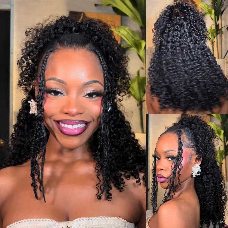 Kinky Curly Half Wig