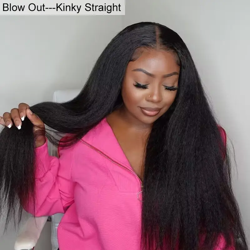 Kinky Straight / Yaki Straight Wear Go Wig 6x4 HD Lace Closure 180% Glueless Wig | BGMgirl Hair