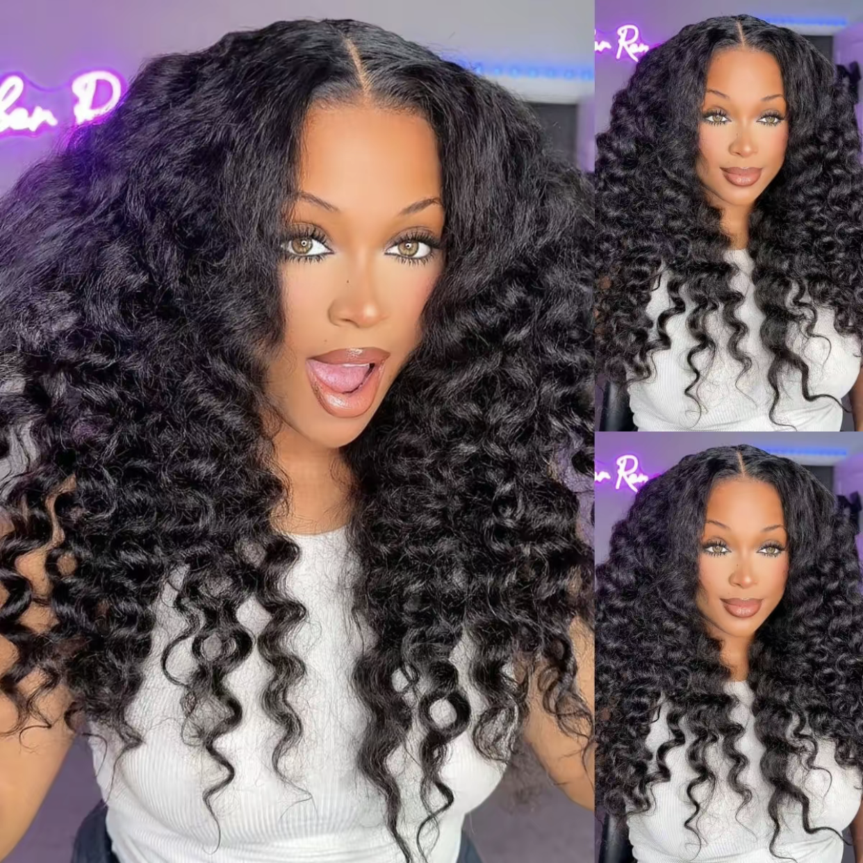 Yaki bouncy wand curl kinky straight wear go wig 