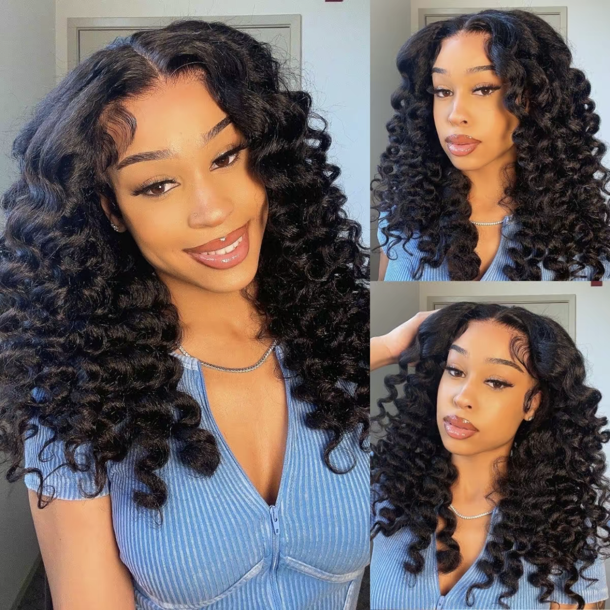 9x6 Wand Curls Kinky Straight Wig Pre-Bleached 250% M-cap Wear Go Wig | BGMgirl Hair