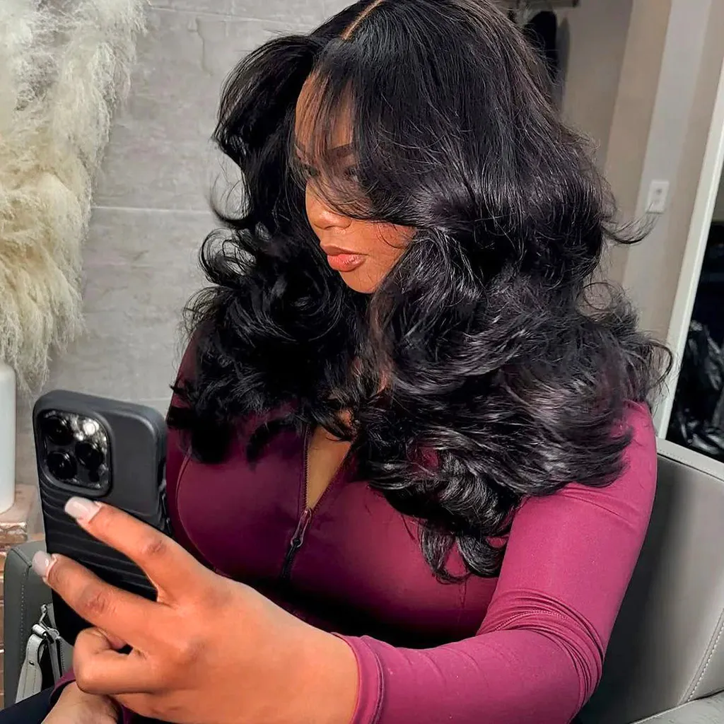 layered body wave wig