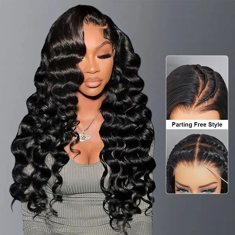 9x6 M-Cap Loose Deep Wave Wear Go Wig Pre Bleached Tiny Knots Transparent Lace Glueless Wig | BGMgirl Hair