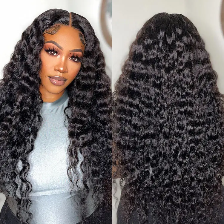 M-cap Deep Wave Pre-Plucked Natural Hairline Wig
