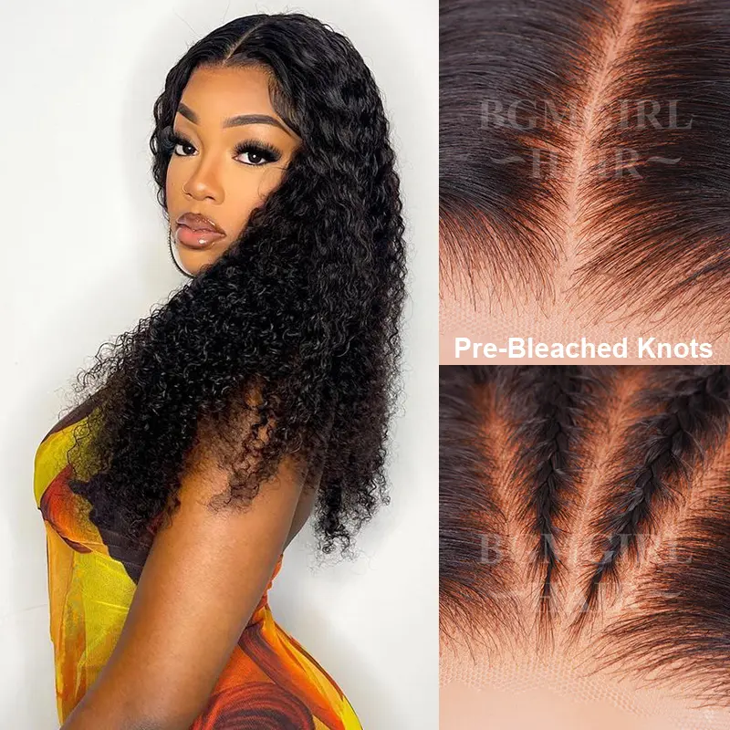US ONLY | Pre-Bleached Kinky Curly Wear Go Wig 6x4 HD Lace Closure 180% Density Glueless Wig