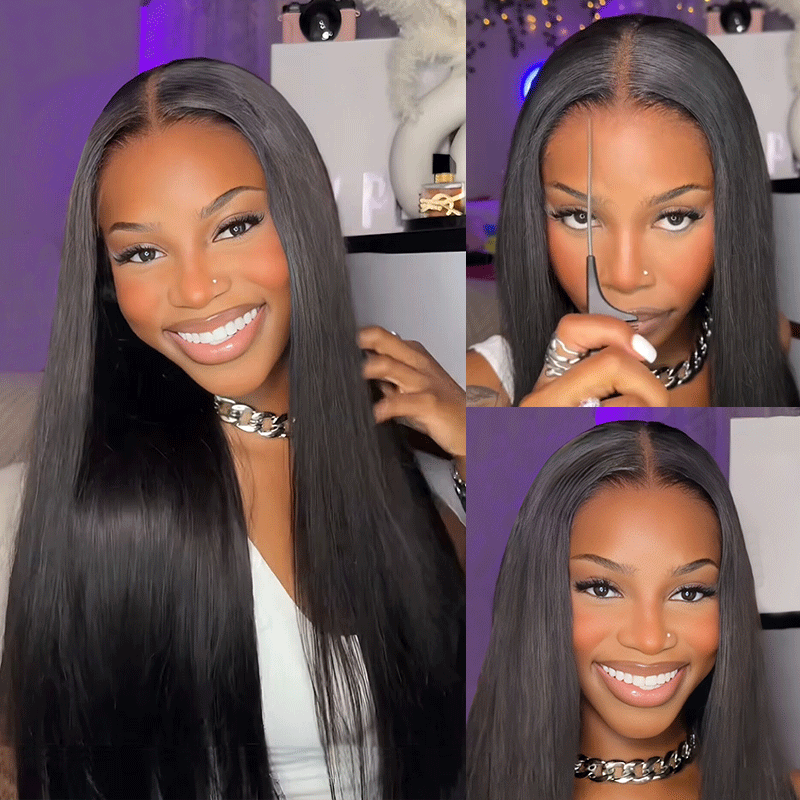 7x5 Straight Wear Go Wig Transparent Lace 180% Glueless Clearance Sale