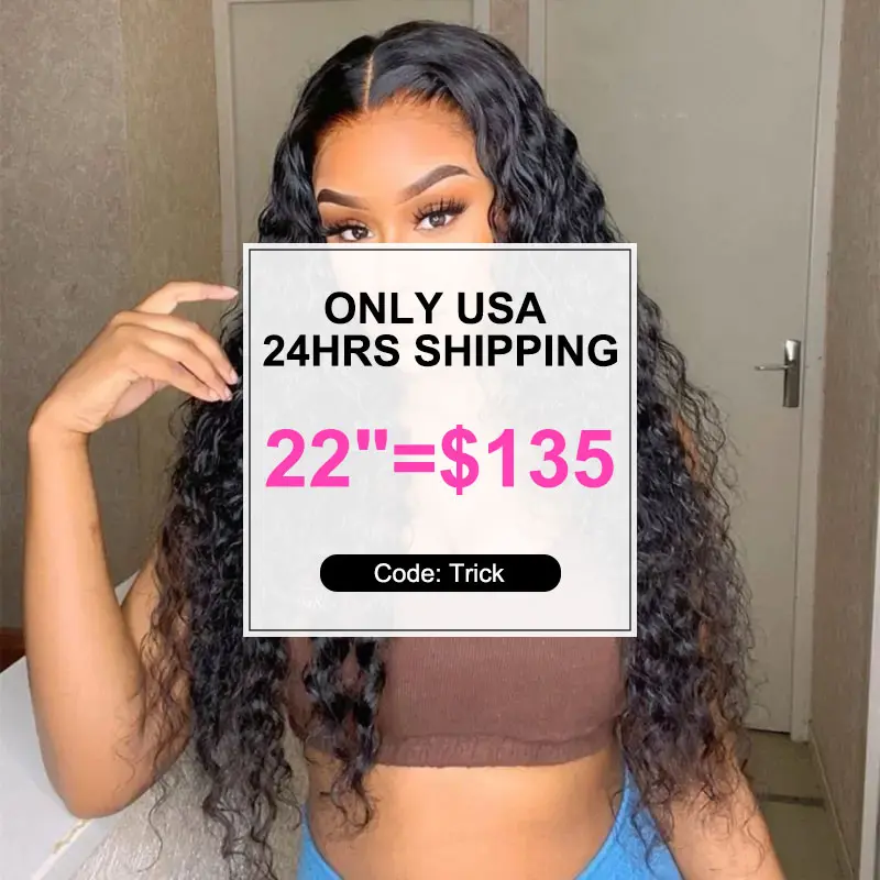 GC-Sale Water Wave 6x4 Wear Go HD Lace Bleached Wig 180% 2024 Crazy Clearance Sale