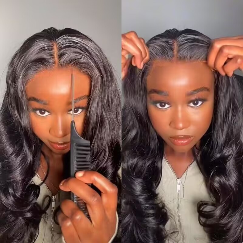 [22"=$118] Body Wave Wear Go Wig 6x4 HD Lace Closure Pre Plucked 180% Glueless Wig 24Hrs Shipping