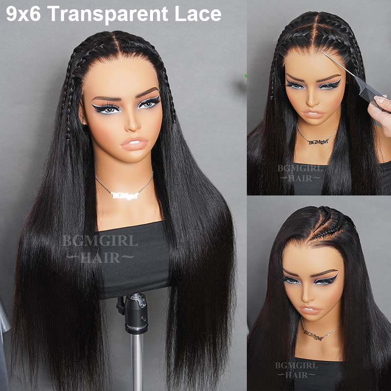 M-cap Straight 9x6 250% Wear Go Wig Pre-Bleached Tiny Knots Pre-Plucked Glueless Wig US Sale