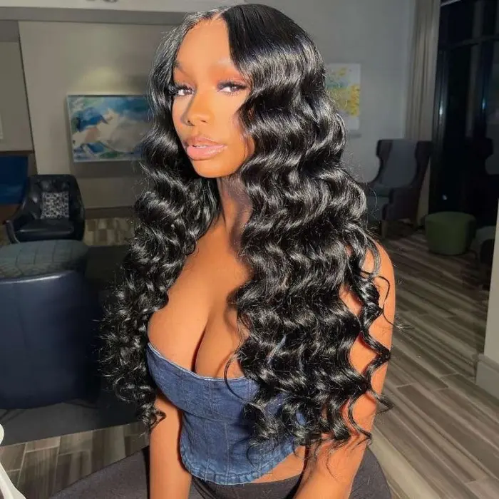 glueless lace wig loose deep wave wig lightwight wigs