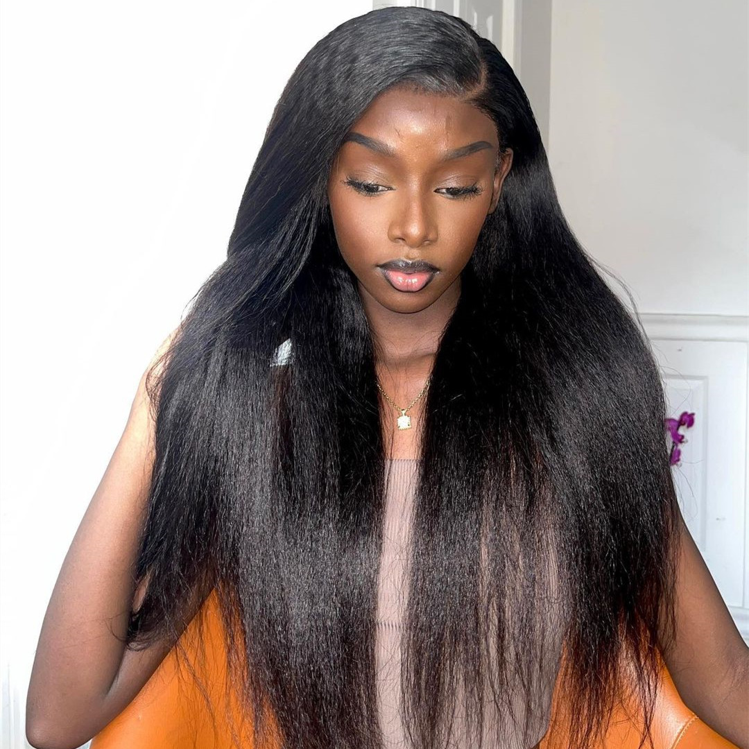 Kinky Straight Wear Go Wig HD Lace Front 180% Density Glueless Wig | BGMgirl Hair