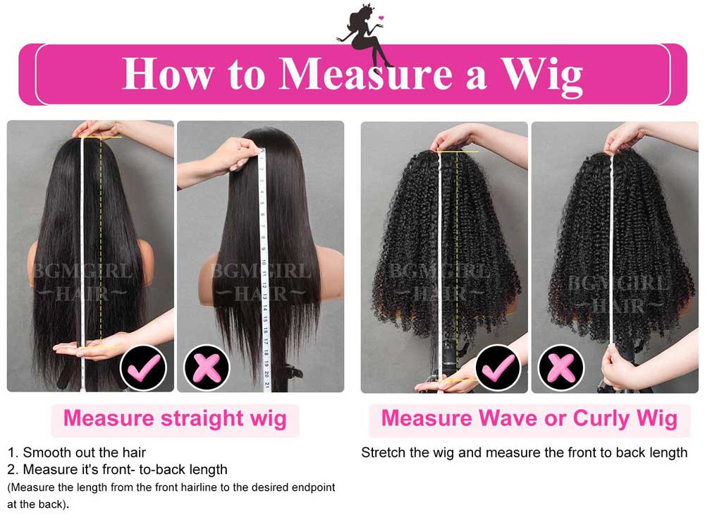 Wig Length Chart how to choose a straight or curly wig BGMgirl