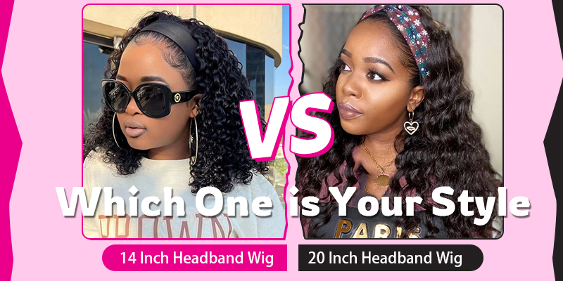 14 Inch VS 20 Inch Headband Wigs