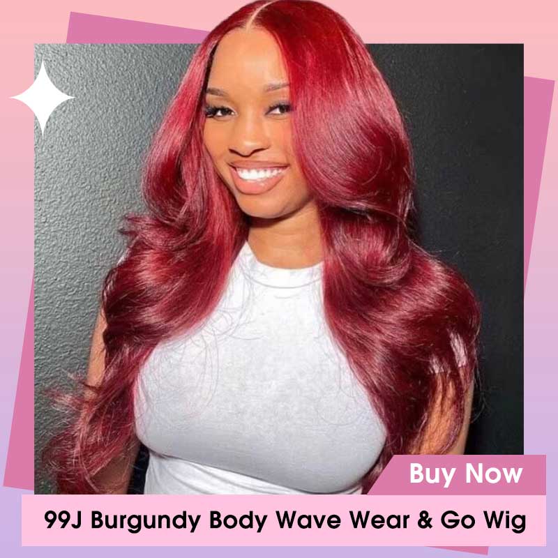 burgundy glueless wig
