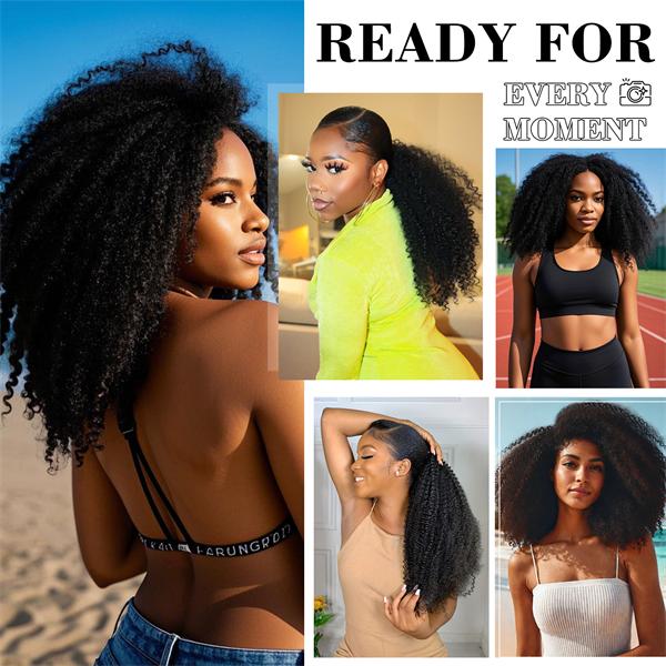 3 in 1 afro curly half wigs are Ready For Every Moment