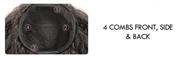 3 in 1 half wigs with 4 combs