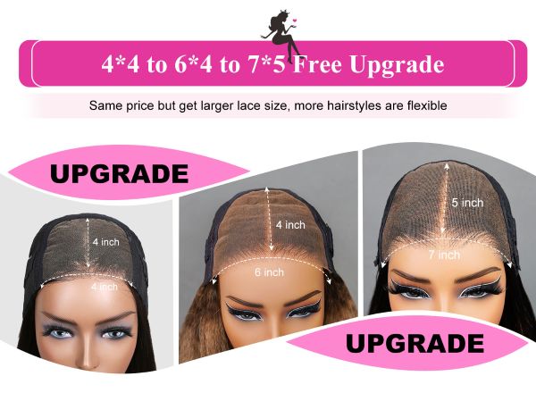 7X5 lace wig free upgraded