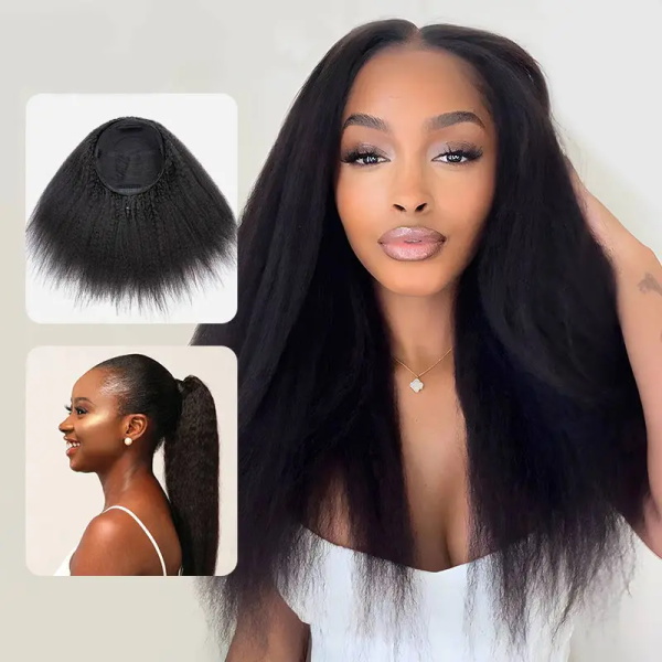 BGMgirl New 3 In 1 Human Hair Half Wigs