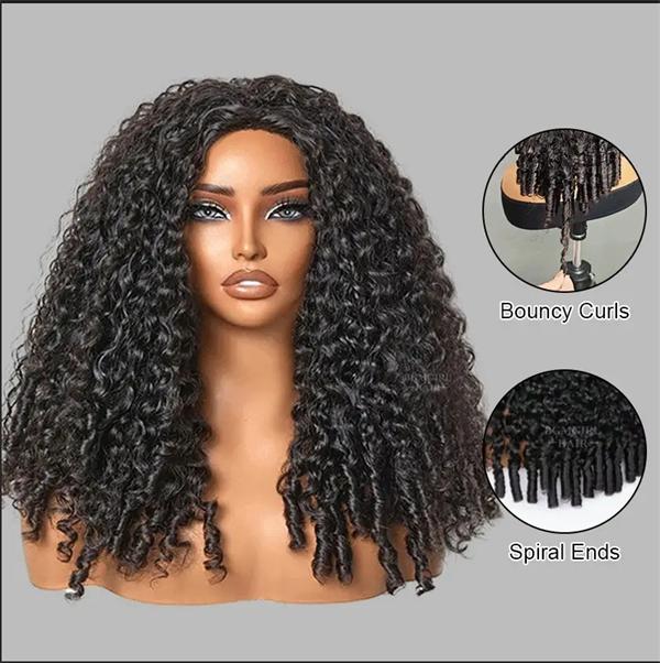 Burmese curly half wig