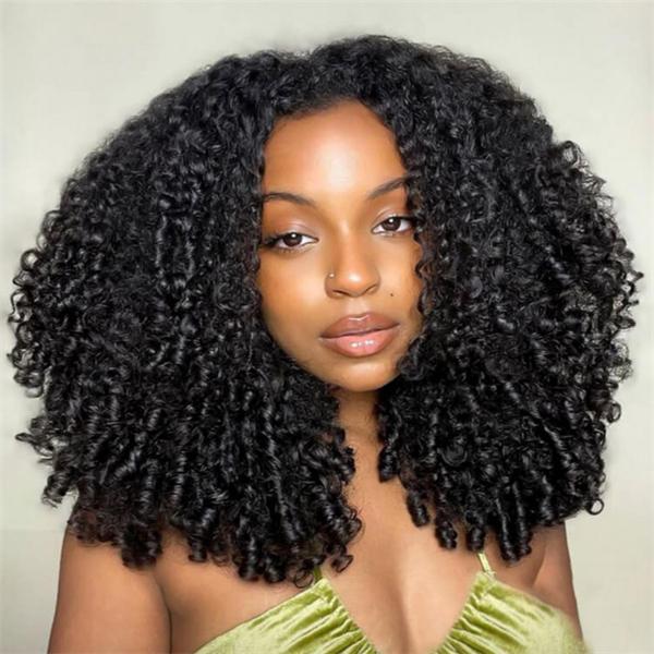 Burmese curly half wig