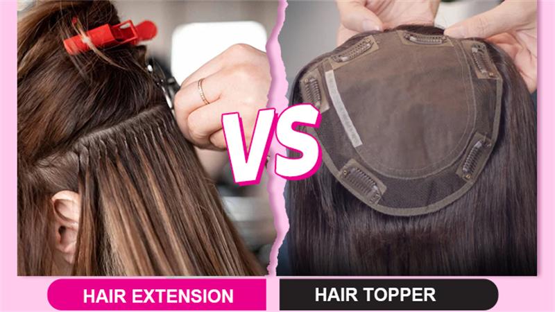 Hair extensions and hair toppers