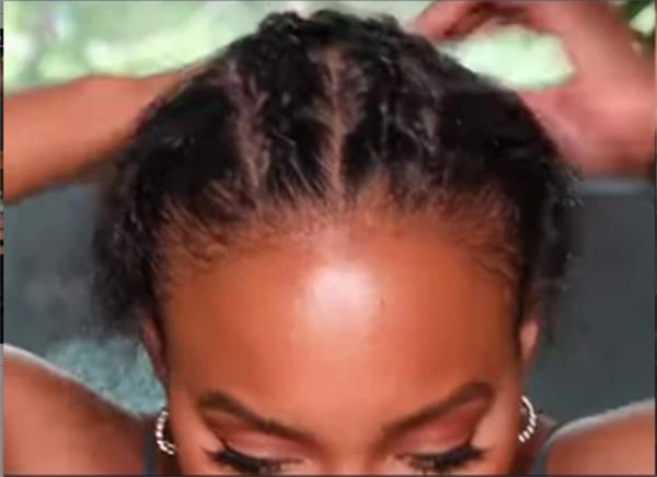 Simply Braid Your Hair for no leave out v part wig wear