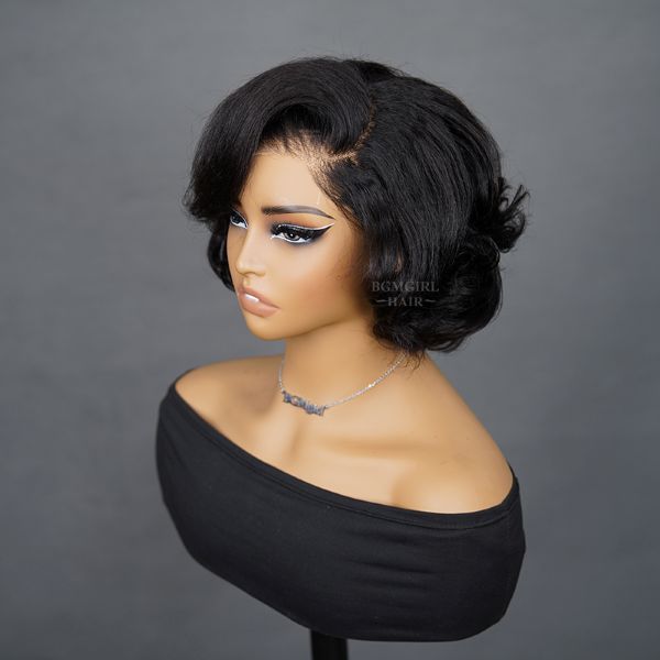 Yaki straight Layered Wigs short bob