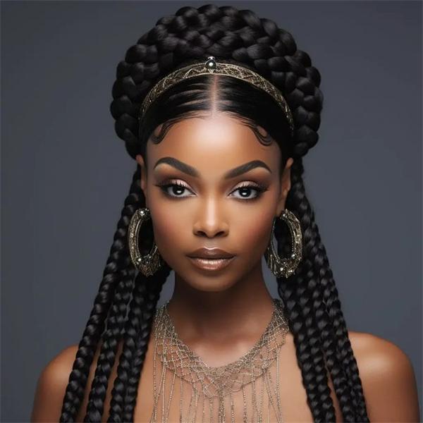 braided crown valentine's day hairstyle for black hair