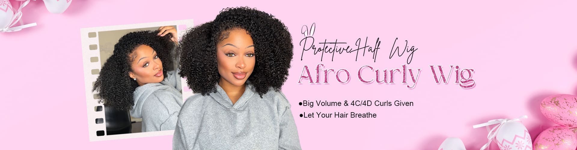 human hair half wigs