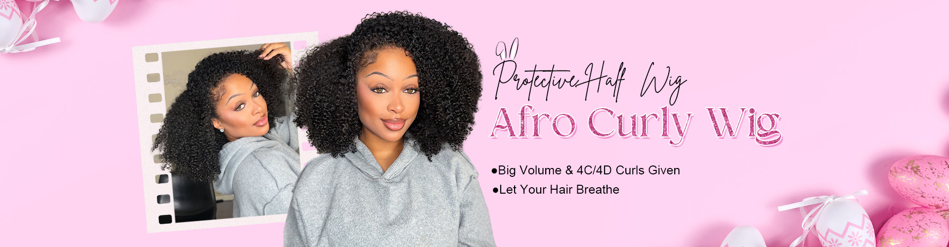 human hair half wigs