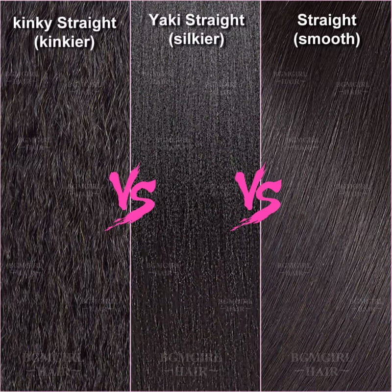 Kinky Straight vs. Yaki Straight vs. Silky Straight Hair