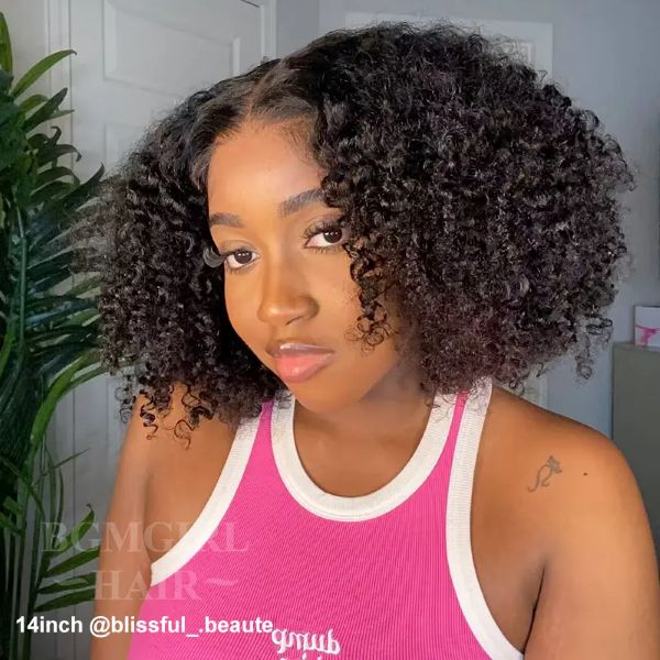 kinky curly short bob wigs