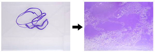 stir until water looks light lavender or pale purple