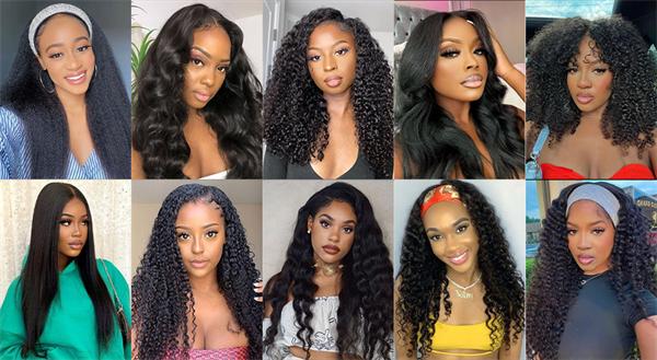 various human hair half wigs