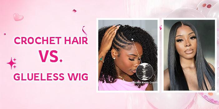 crochet hair vs. glueless wig