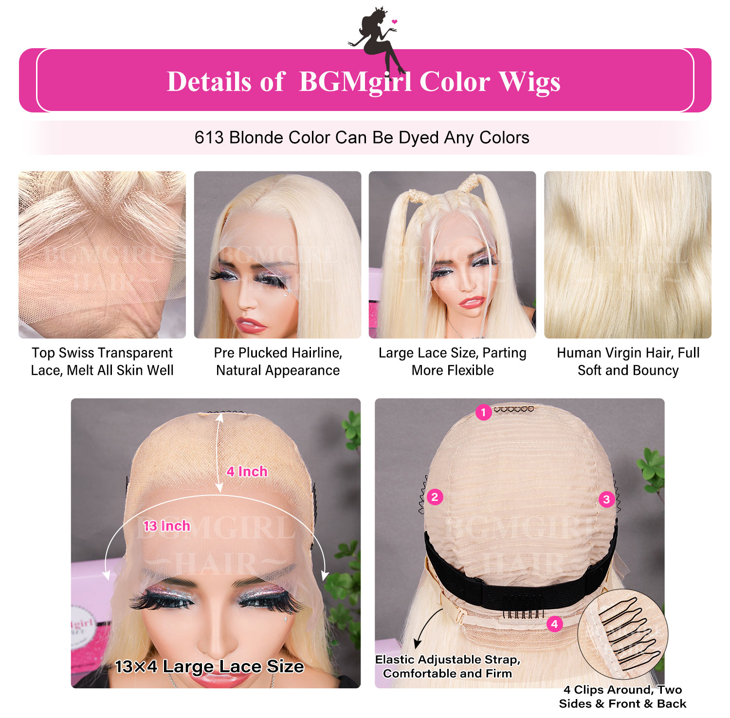 blonde lace front wig Body Wave