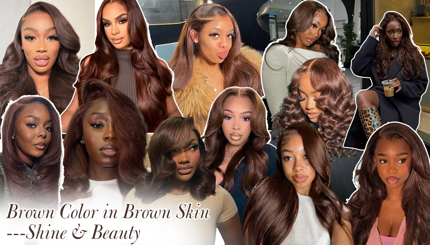 brown glueless wig