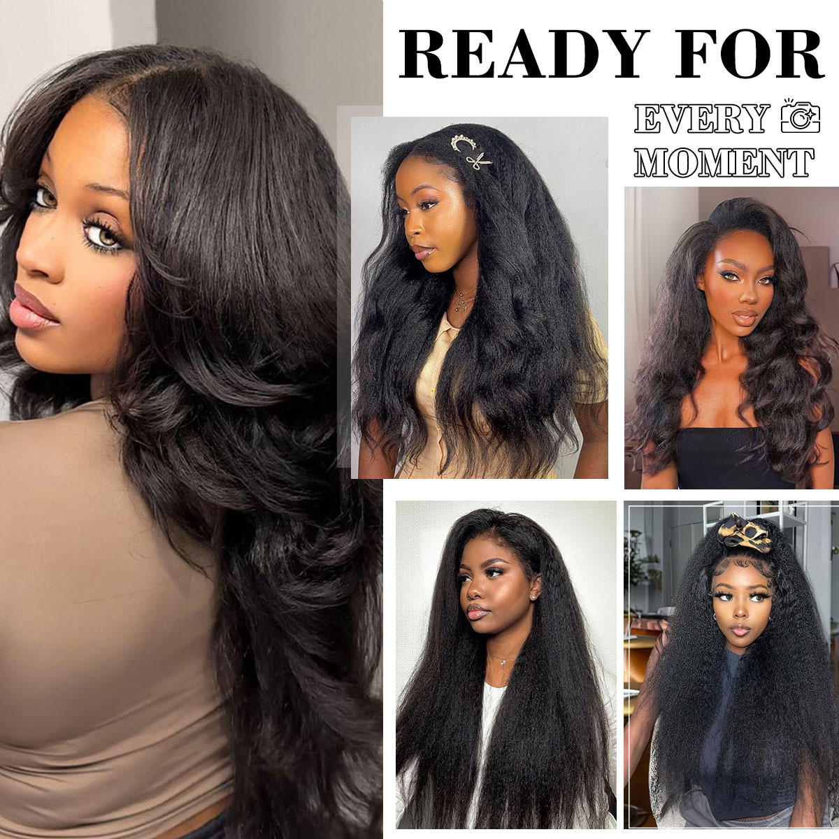 3 in 1 half afro curly wig