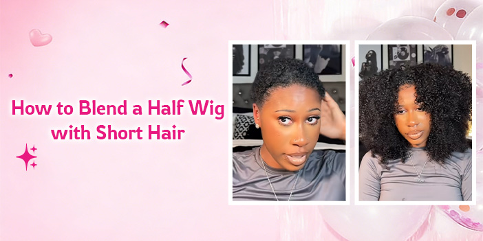 how to blend a half wig with short hair